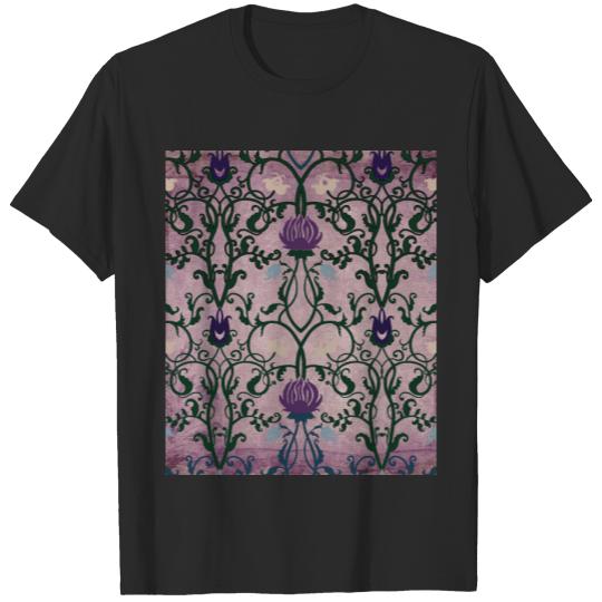 Rustic floral ,vintage pattern,Art nouveau, chic, Plus Size T-shirt