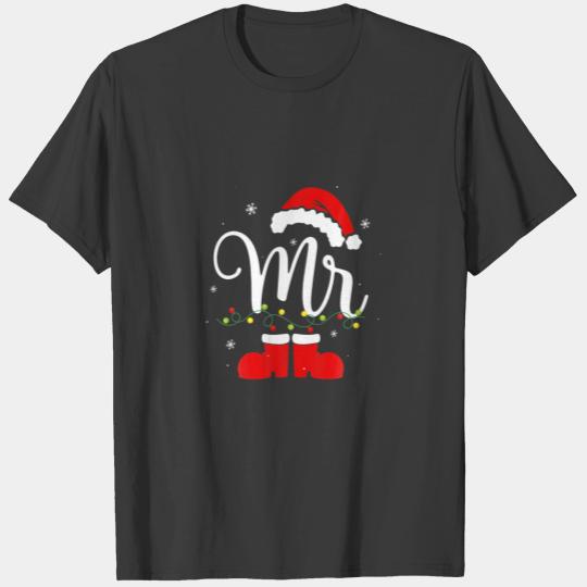 Mr And Mrs Claus Couples Matching Christmas Pajama T-shirt