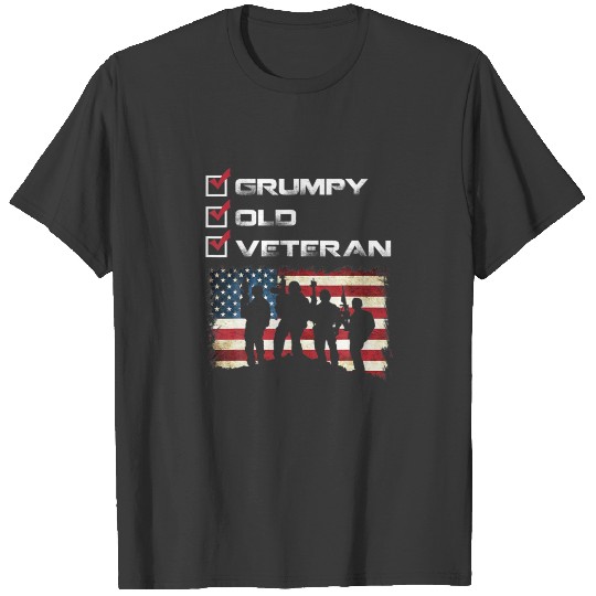 Grumpy Old Veteran Patriotic American Military Vet T-shirt