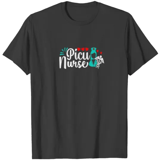 Discover Cute PICU Nurse For Pediatric Intensive Care Unit T-shirt