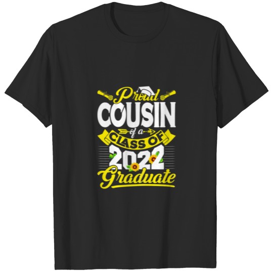 Discover Womens Funny Sunflower Proud Cousin Of A Class Of T-shirt