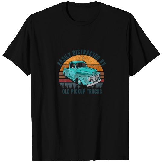 Easily Distracted By Old Pickup Square Body Trucks T-shirt