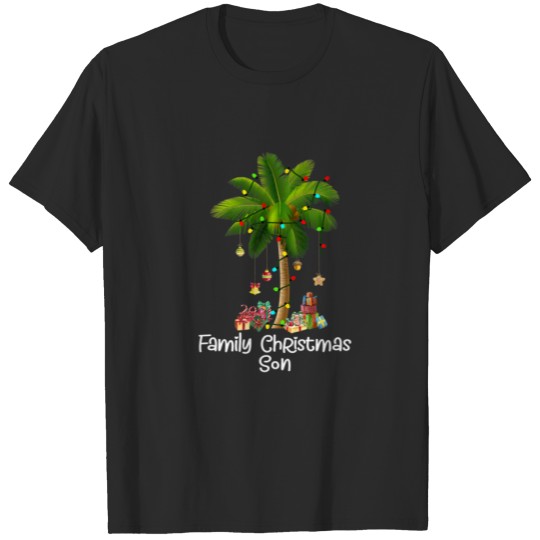 Discover Family Christmas Son Xmas Light Coconut Tropical P T-shirt
