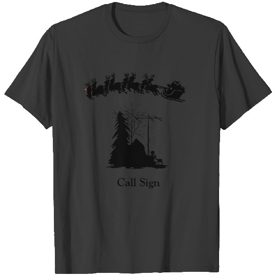 Ham Radio Christmas  - Silhouette Operator T-shirt