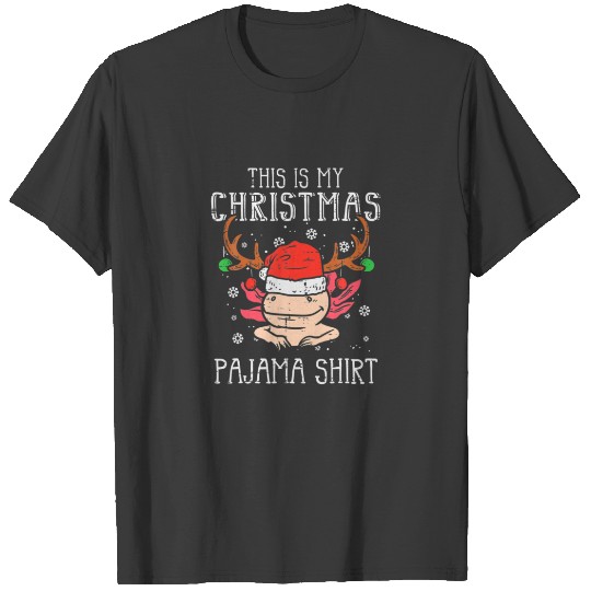 Discover Axolotl Santa Reindeer Lights This Is My Christmas T-shirt