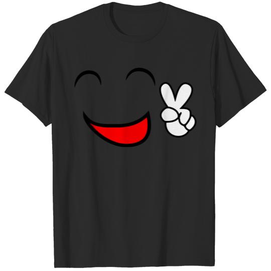 Discover Peace Out Emoticon Group Costume T-shirt