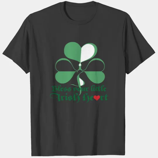 St Patricks Day Irish Heart 3/4 Sleeve T-shirt