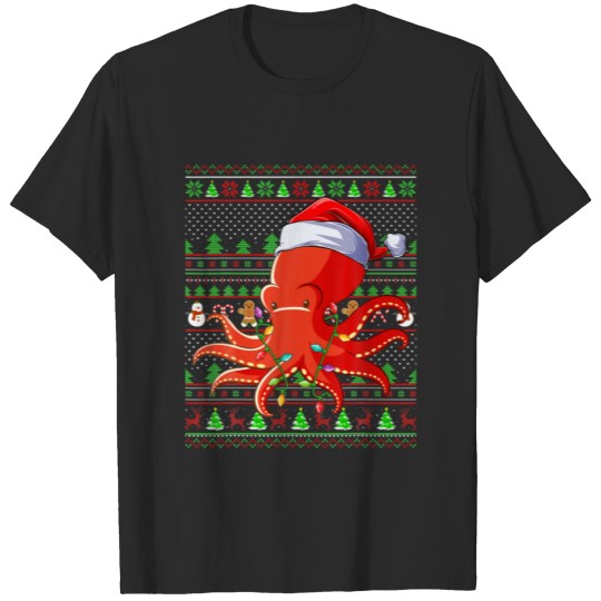 Discover Octopus Lover Family Matching Ugly Octopus Christm T-shirt