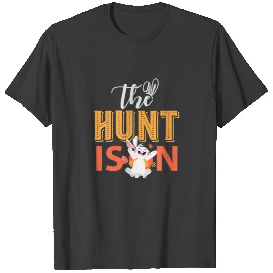 Egg Hunt Is On Bunny Tractor Cart Cute Easter T-shirt