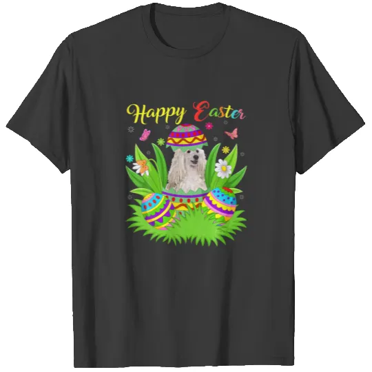 Floral Easter Egg Lover Funny White Corded Dog Eas T-shirt