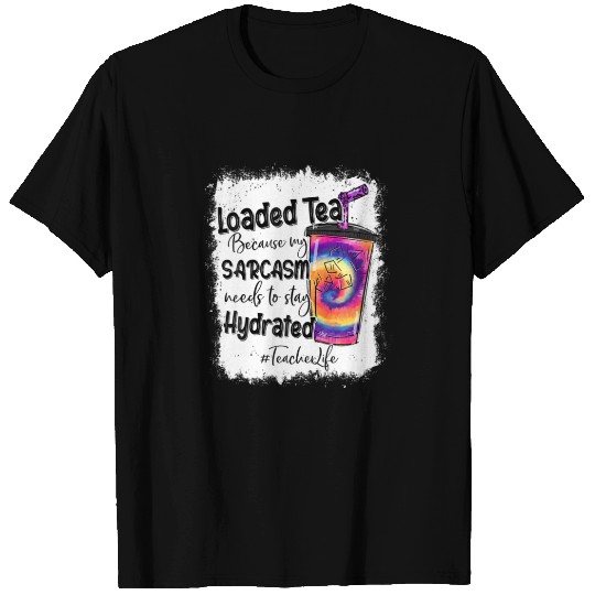 Teacher Life Loaded Tea Lover Leopard Tie Dye Summ T-shirt