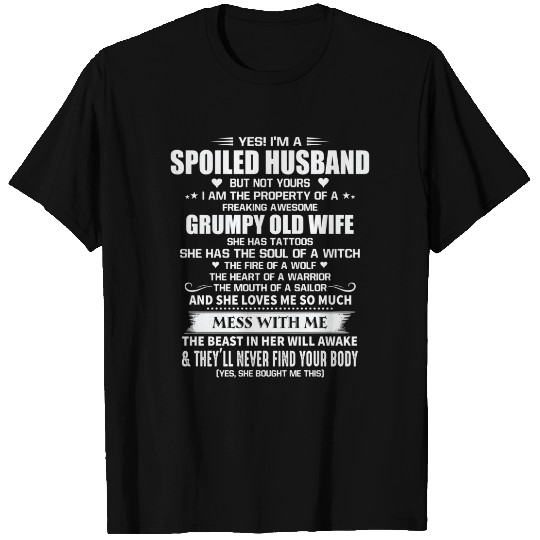 Husband Have Grumpy Old Wife Has Tattoos T-shirt