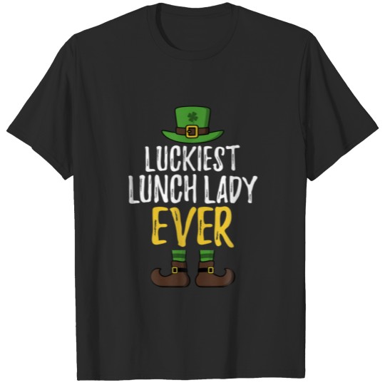 Discover Luckiest Lunch Lady Ever Leprechaun St Patrick's D T-shirt