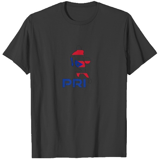 PRI Ball National Flag Colors Puerto Rico Basketba T-shirt