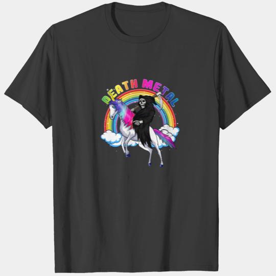 Grim Reaper Skull Riding An Unicorn, Death Unicorn T-shirt
