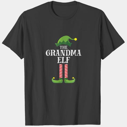 Grandma Elf Group Christmas Party Pajamas T-shirt