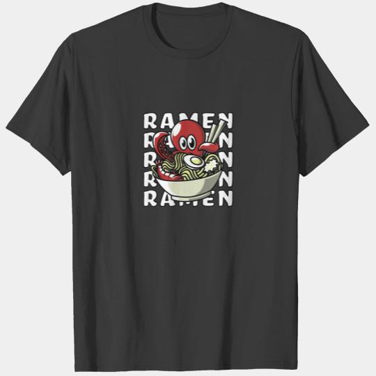 Ramen Octopus Character - Anime Kawaii Japanese T-shirt