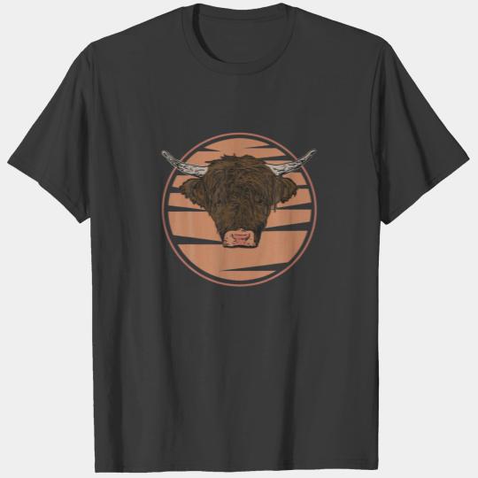 Cow Beef Animal Face Cow Motif Farmer Animal Motif T-shirt