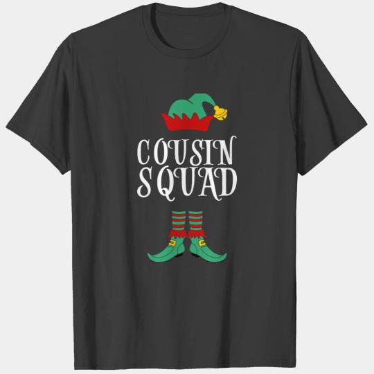 Cousin Squad Funny Elf Family Gathering Christmas T-shirt