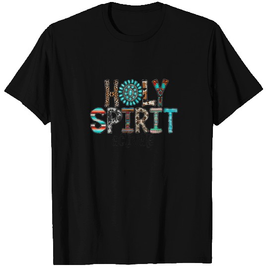 Holy Spirit Activate Leopard Western Rodeo Cowhide T-shirt