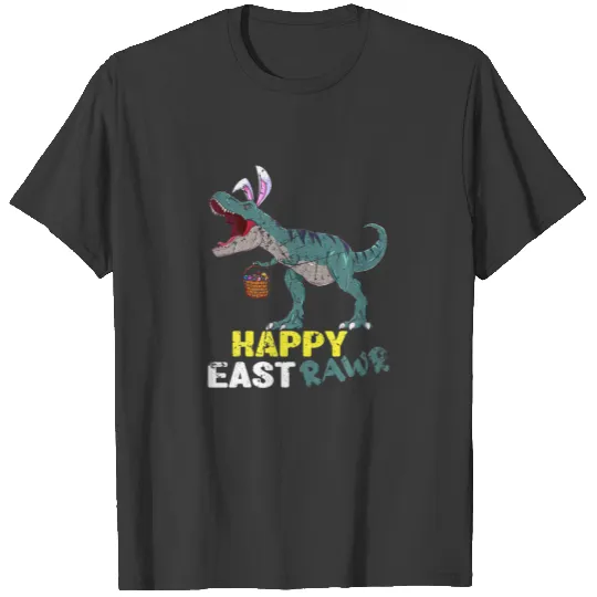 Happy Eastrawr Funny Easter Rex Bunny Dino Kids Bo T-shirt