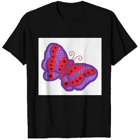 Red n Purple butterfly series Polo T-shirt
