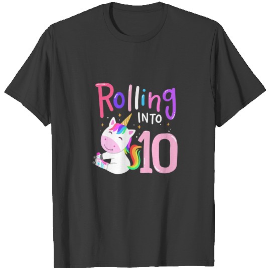 Discover Kids 10Th Birthday Into 10 Roller Skate T-shirt
