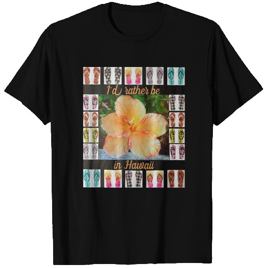 Ladies 3/4 Sleeve Hawaiian Tapestry T-shirt