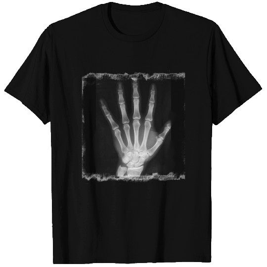 B&W X-ray Skeleton Hand T-shirt