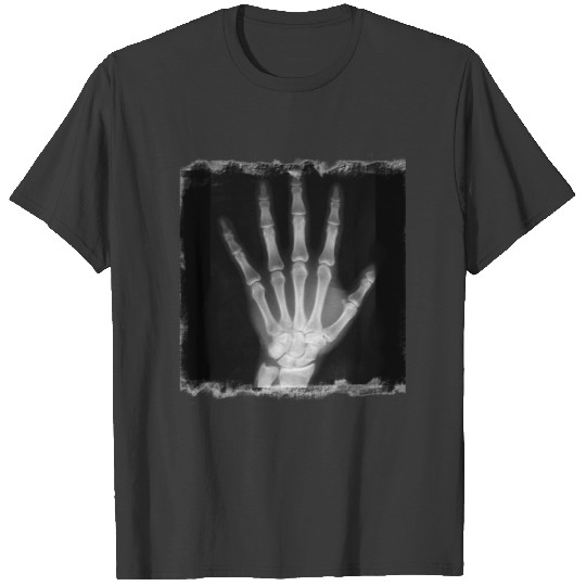 B&W X-ray Skeleton Hand T-shirt