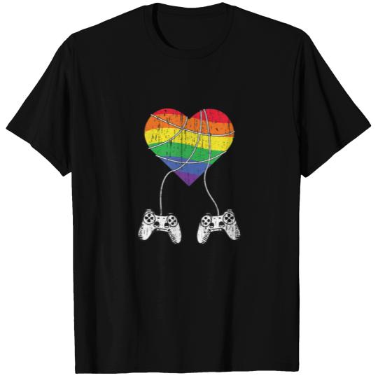 Game Controller Gay Pride Gaming Gaymer Rainbow LG T-shirt