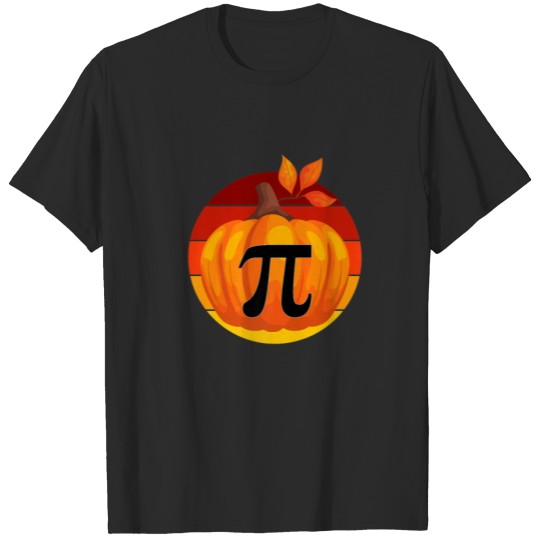 Fall Pumpkin Pi Pun Retro Vintage Math Algebra Tea T-shirt
