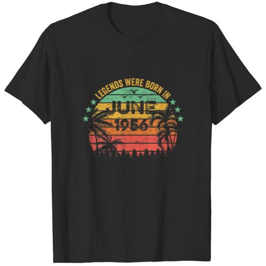 Discover 66 Year Old Awesome Since June 1956 66Th Birthday T-shirt