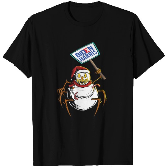 Spider Gift | Scary Snowman Spider Monsters Voting T-shirt
