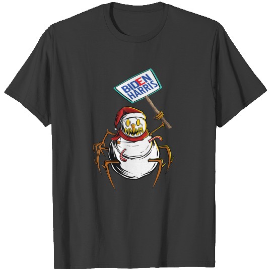 Spider Gift | Scary Snowman Spider Monsters Voting T-shirt