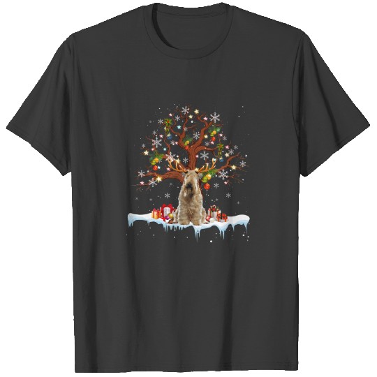 Soft Coated Wheaten Terrier Reindeer Costume Xmas T-shirt