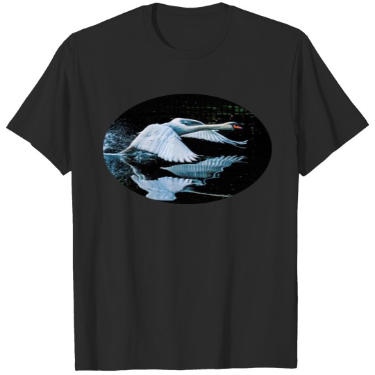 Discover Flying Swan Over Water T-shirt