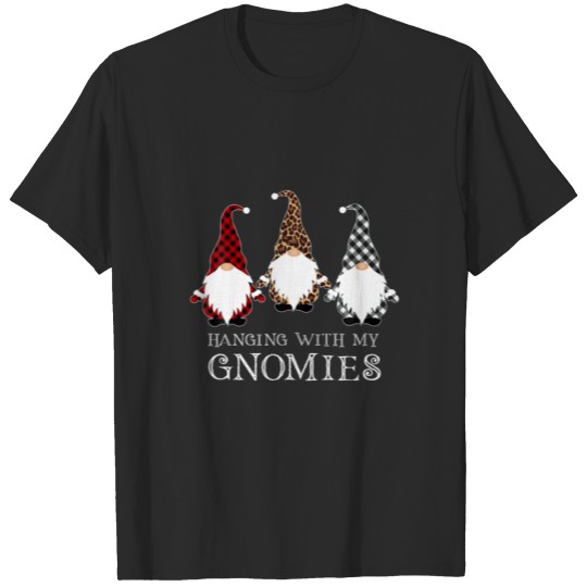 Discover Hanging With My Gnomies Leopard Plaid Garden Gnome T-shirt