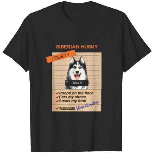 Discover Love My Siberian Husky Despite Bad Habits Fun T-shirt
