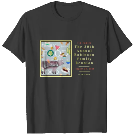 Cute, modern Family picnic food customized T-shirt
