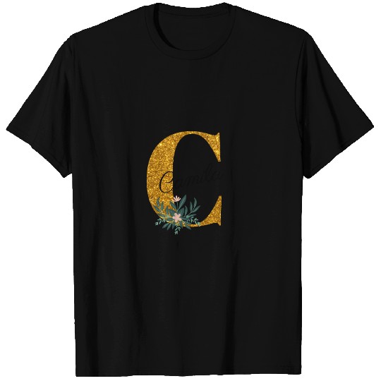 Letter C Golden monogram T-shirt