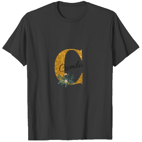 Discover Letter C Golden monogram T-shirt