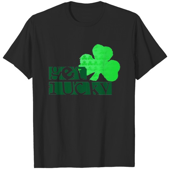Discover Get Lucky L Clover Shamrocks St Patty Green Men T T-shirt