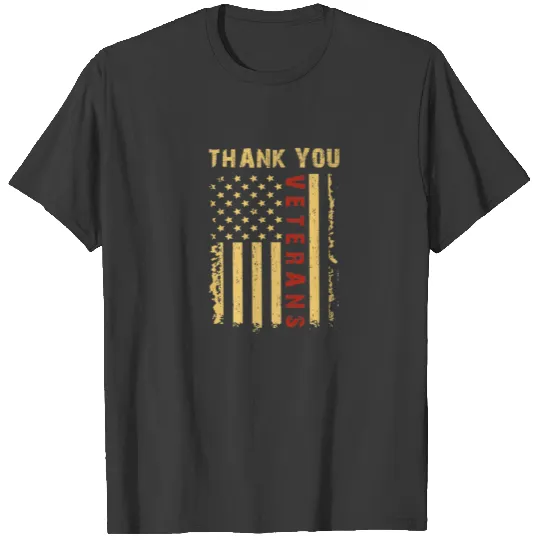 Thank You Veterans, Veterans Poppy Day Vintage Ame T-shirt