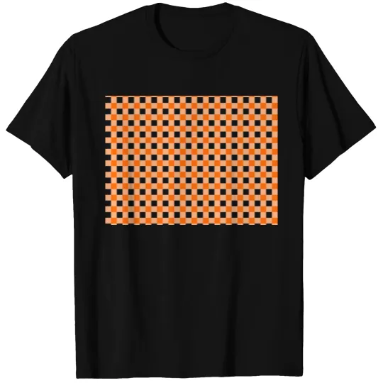 Orange and White Gingham T-shirt