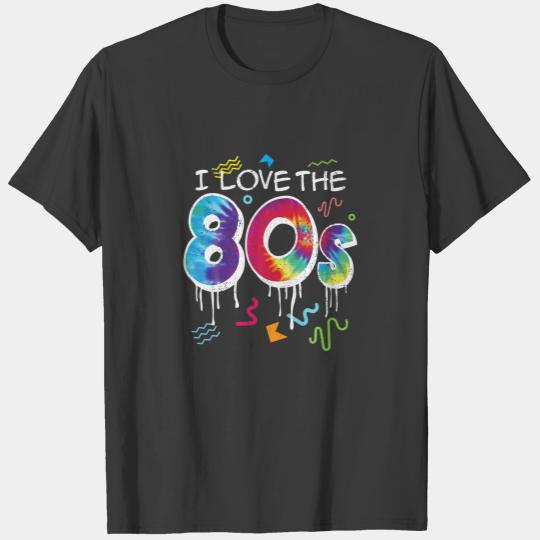 I Love The 80S, Retro Vintage Party Eighties Purpl T-shirt