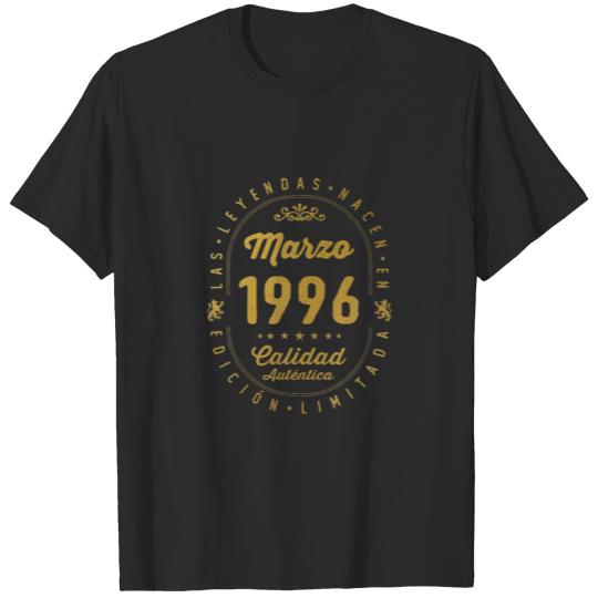 Discover Legends Born In March 1996 26Th Birthday 26 Years T-shirt