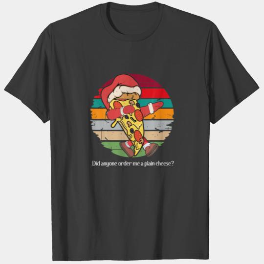 Funny Christmas Pizza Santa Claus T-shirt
