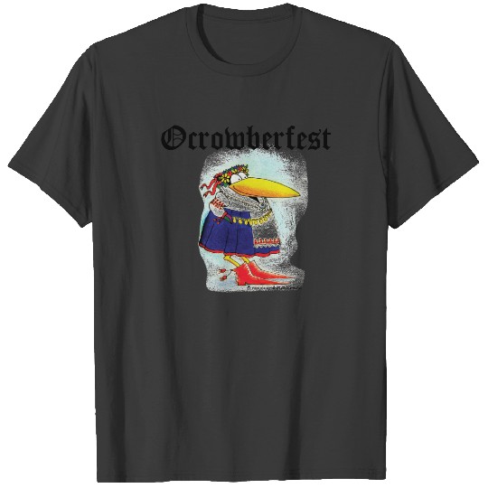 Oktoberfest Crow funny women's ringer tee T-shirt