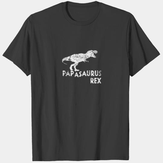 Mens Papasaurus Rex Funny Cute Dinosaur Father's D T-shirt